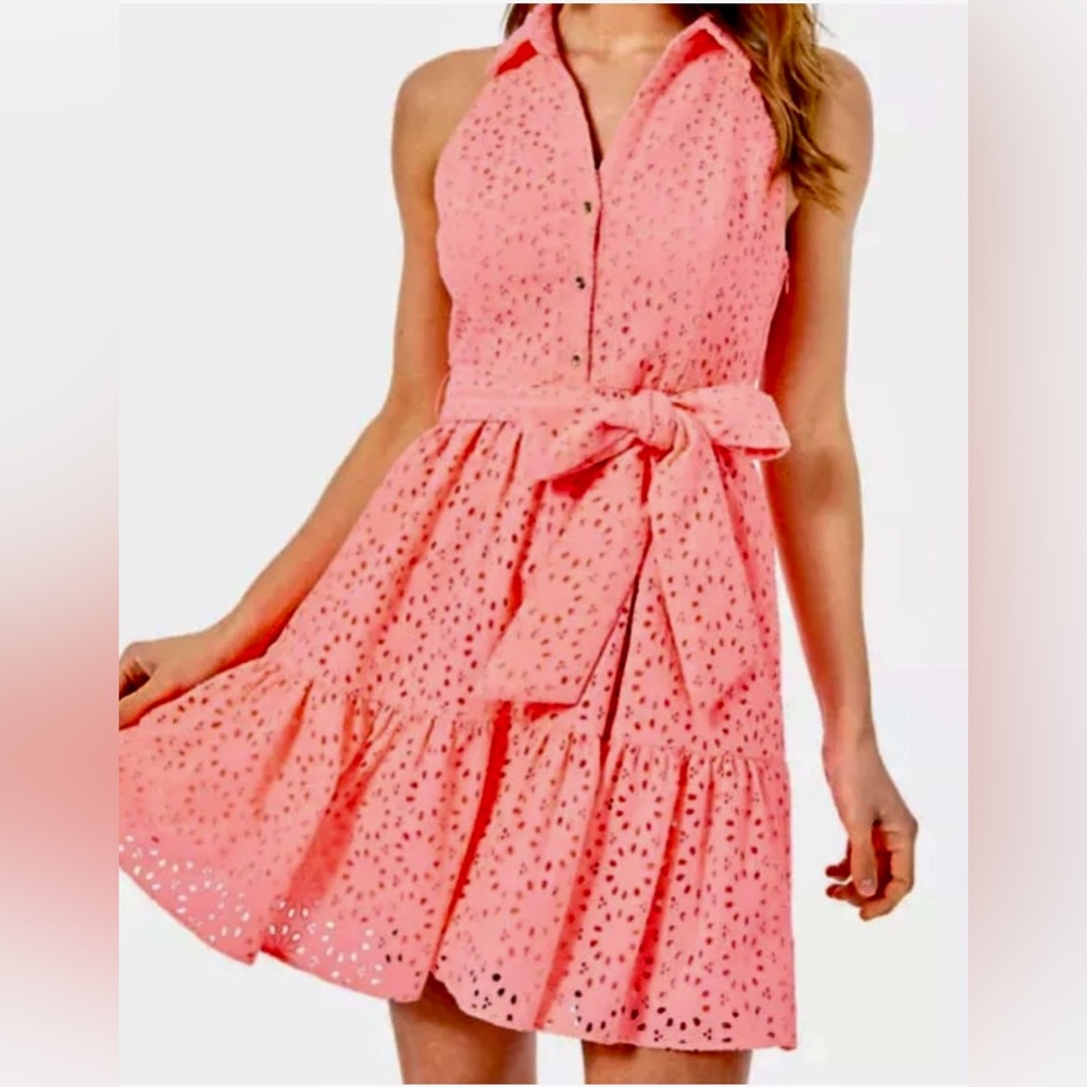 Trisha Eyelet Shirt Dress